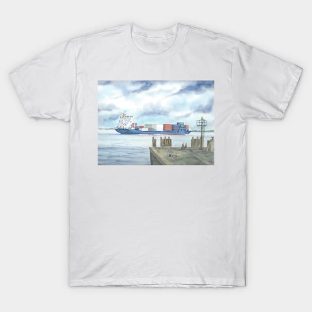 Passing Portishead Pier T-Shirt by ingridslatter